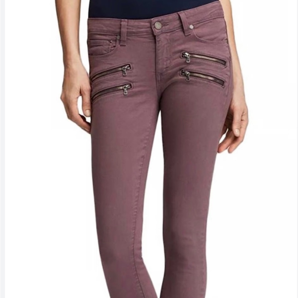 Torrid Burgundy Plus Size Skinny Jeans with faux zippers Size 18